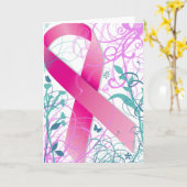 Carte de sensibilisation au cancer du sein (Fleur jaune)