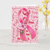 Carte de sensibilisation du survivant du cancer du (Fleur jaune)