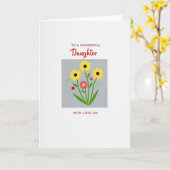 Carte de sentiment de fleur Chevron (Fleur jaune)