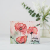 Carte de sentiment personnalisée aquarelle coqueli (Debout devant)