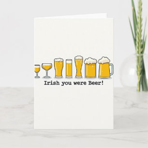 Carte de sept verres à bière amusants