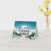 Carte de sérénité personnalisée 12 pas propre et s (Fleur jaune)