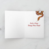 Carte de serpent de Noël Joyeux personnalisable (Intérieur)