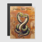 Carte de serpent en bois Wish for Love 2025 (Devant / Derrière)