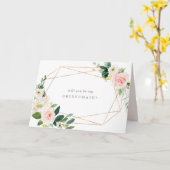 Carte de servante de printemps géométrique (Fleur jaune)