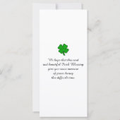 Carte de service commémorative élégante (Dos)