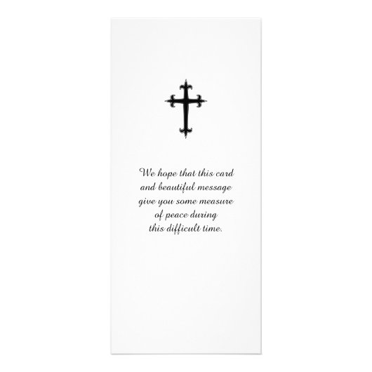 Carte de service commémorative élégante (Dos)