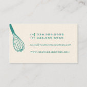 Carte de service de câblage Whisk Turquoise (Dos)