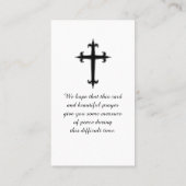 Carte de service funéraire commémorative moderne (Dos)