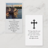 Carte de service funéraire commémorative moderne (Devant / Derrière)