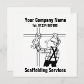 Carte de services d'échafaudage (Devant / Derrière)