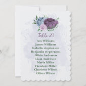 Carte de siège à fleurs bleu pourpre (Devant)