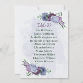 Carte de siège à fleurs bleu pourpre (Devant)