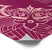 Carte de siège Art Déco Gatsby Gold Blanc (Coin)