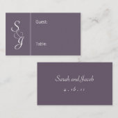 Carte de siège - aubergine (Devant / Derrière)