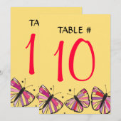 Carte de siège Bat mitzvah de la table de  de bouc (Devant / Derrière)