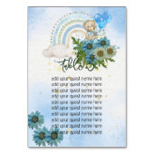 Carte de siège Beary Boho Rainbow Blue Balloon (Par défaut)