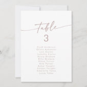 Carte de siège Boho Chic Blush Rose (Devant)