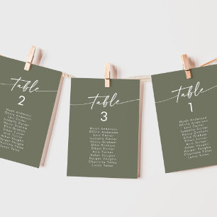 Carte de siège Boho Chic Olive Green