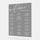 Carte de siège de Black White Script (Angle)