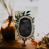 Carte de siège de la table botanique Boho en tranc