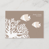 Carte de siège de poisson tropical blanc et ivoire (Dos)