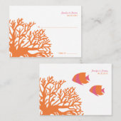 Carte de siège de poisson tropical orange et rose (Devant / Derrière)