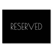 Carte de siège de réserve noire des deux côtés (Dos)