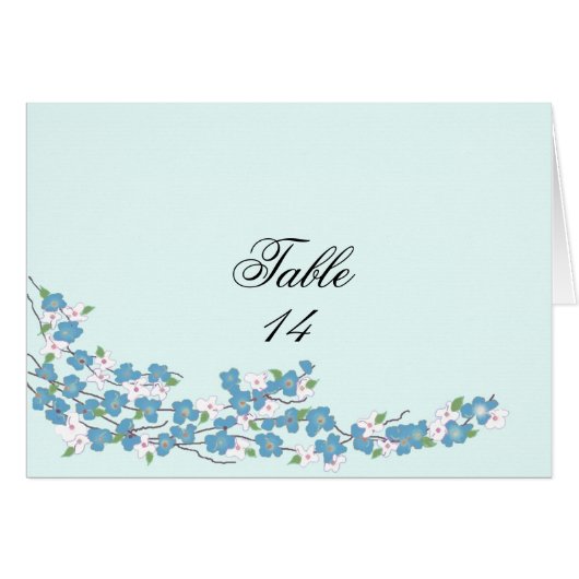 Carte de siège de table Blossoms (Devant Horizontal)