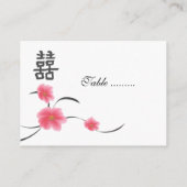 Carte de siège de table Cherry Blossom Double Bonh (Dos)