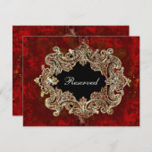 Carte de Siège de Table de Fête Ornée (Devant / Derrière)