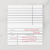 Carte de siège de table de la carte de retrait de  (Extérieur déplié)