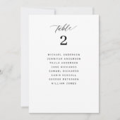 Carte de siège de table de mariage moderne élégant (Devant)