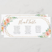 Carte de siège de table de tête de fleurs géométri (Devant / Derrière)