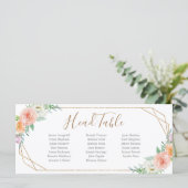 Carte de siège de table de tête de fleurs géométri (Debout devant)