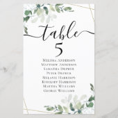 Carte de siège de table Eucalyptus 5,5 x 8,5 pouce (Dos)