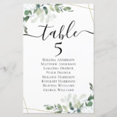 Carte de siège de table Eucalyptus 5,5 x 8,5 pouce (Devant)