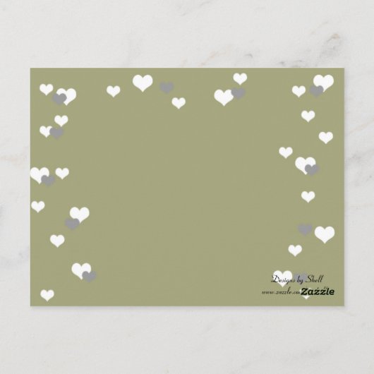 Carte de siège de table Gold Hearts (Dos)