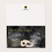 Carte de siège de table Masquerade (Outside Unfolded)