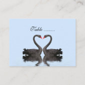 Carte de siège de table Romancing Swans Mariage Se (Dos)