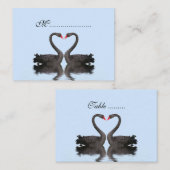 Carte de siège de table Romancing Swans Mariage Se (Devant / Derrière)