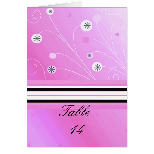 Carte de siège de table rose (Devant)