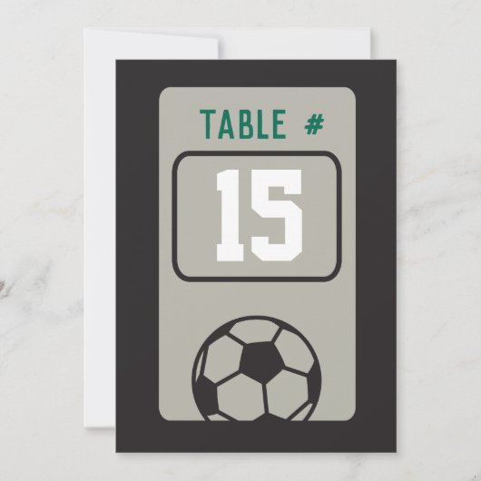 Carte de siège de table SOCCER Bar Mitzvah (Devant)