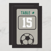 Carte de siège de table SOCCER Bar Mitzvah (Devant / Derrière)