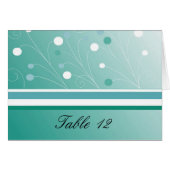 Carte de siège de table turquoise (Devant Horizontal)