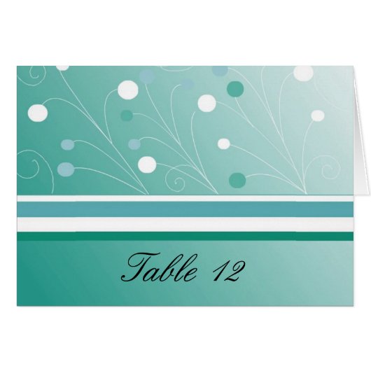 Carte de siège de table turquoise (Devant Horizontal)