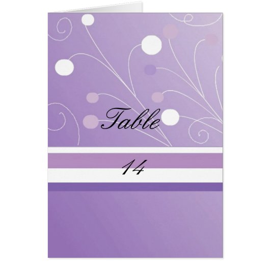 Carte de siège de table violette (Devant)