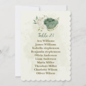 carte de siège des fleurs blanches sauge (Devant)