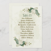 carte de siège des fleurs blanches sauge (Devant / Derrière)