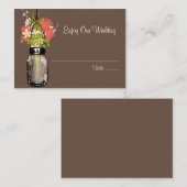 Carte de siège d'escorte Fleurs sauvages & Mason J (Devant / Derrière)